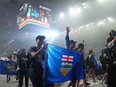 Athletes from Team Alberta take part in the athletes' parade during the opening ceremony of the North American Indigenous Games 2023 in Halifax, Sunday, July 16, 2023.