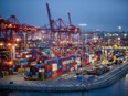The Port of Vancouver and the Vancouver Centerm Terminal in Vancouver, British Columbia, Canada, on Thursday, March 23, 2023.
