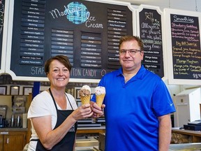 Meghan and Mark Tayfel, MacKay's Ice Cream in Cochrane