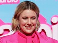 Greta Gerwig arrives for the world premiere of Barbie at the Shrine Auditorium in Los Angeles, on July 9, 2023.