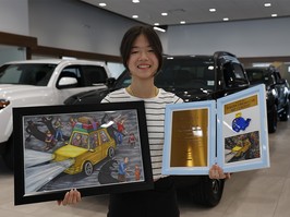 Eleven-year-old Claire Kim’s innovative vehicle design intends to make the world a better place and has been selected as a best finalist in her category of the global 2023 Toyota Dream Car Art Contest.