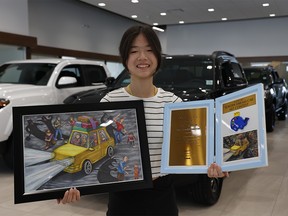 Eleven-year-old Claire Kim’s innovative vehicle design intends to make the world a better place and has been selected as a best finalist in her category of the global 2023 Toyota Dream Car Art Contest.
