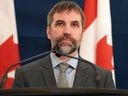 Environment and Climate Change Minister Steven Guilbeault speaks during news conference in Toronto, on Thursday, August 10, 2023.