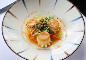 Pan-seared scallops