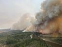 This fire near Edson, Alberta, was one of the first wildfires of the year that led to mandatory evacuation orders for about 13,000 people in early May.