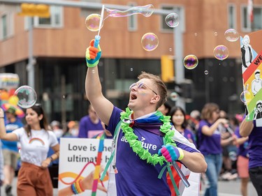 Thousands celebrate Pride Week with the Calgary Pride Parade in downtown Calgary on Sunday, September 3, 2023.