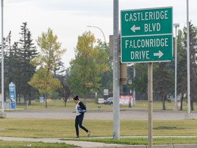 The area between McKnight Blvd and Castleridge Blvd on Falconridge Blvd N.E. was closed down after Calgary police responded to reports of a clash between around 150 people engaged in a conflict between two groups. The area was photographed the next morning on Sunday, September 3, 2023.