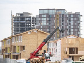 New housing developments at Trinity Hill in Calgary were photographed on Monday, September 18, 2023.