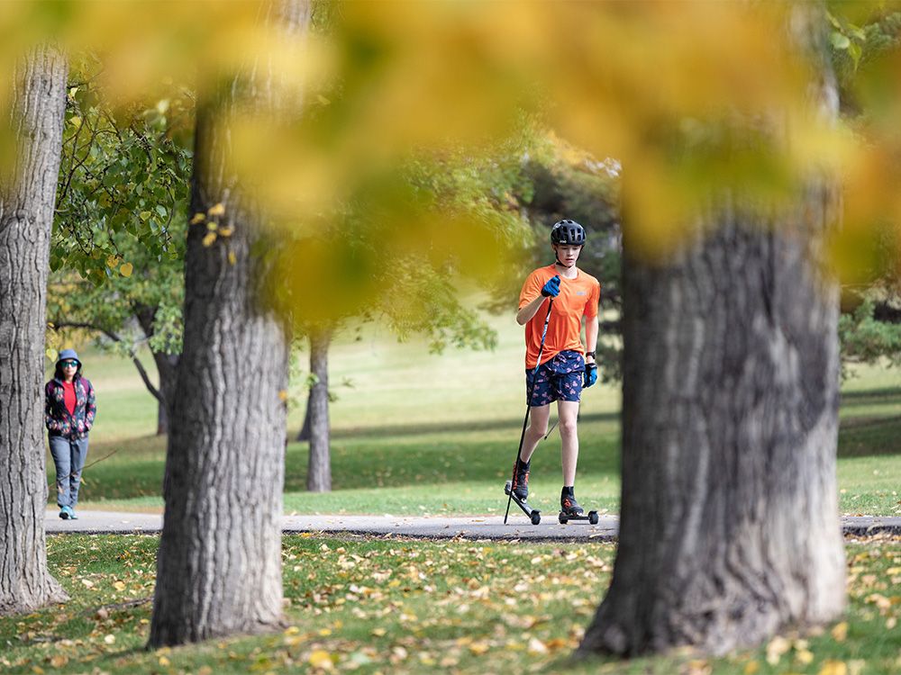 People spend the mild fall afternoon at Confederation Park on Sunday, September 24, 2023.