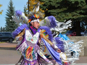 Indigenous dancer for Alberta Culture Days