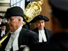 Speaker of the House of Commons Anthony Rota walks into the House of Commons during the Speaker's Parade, on Parliament Hill in Ottawa, on Monday, Sept. 25, 2023.
