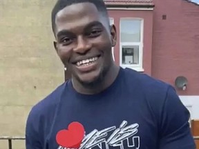 FILE - This is an undated file family photo issued by charity INQUEST of Chris Kaba. London's police force says some officers are refusing to conduct armed patrols after a police marksman was charged with murder over the shooting of an unarmed Black man. An officer was charged with murder on Thursday, Sept. 21, 2023 over the September 2022 shooting of Chris Kaba, 24. (INQUEST via AP, File)