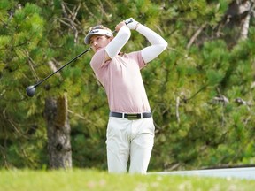 Jared du Toit, pictured during a tournament last summer, is three shots off the pace at the 2023 Fortinet Cup Championship at Country Hills. (Photo courtesy of PGA Tour Canada)