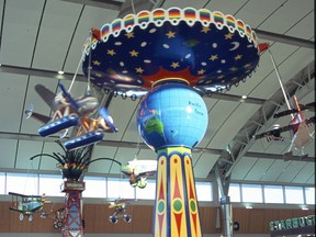 Toy airplane sculptures