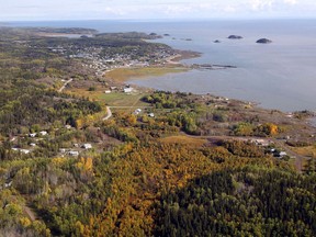 An aerial view of Fort Chipewyan, on the boundary of Wood Buffalo National Park in Alberta, is shown on Sept.19, 2011. The United Nations body that oversees World Heritage Sites is approving a report that finds Wood Buffalo National Park's place on that list is in danger.