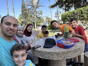 Calgarian Tamer Jarada with family in Gaza