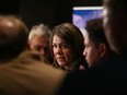Alberta Premier Danielle Smith is pictured at an event at the Pembina Institute in Calgary on Oct. 26, 2023.