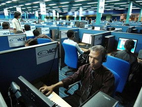 A Filipino call centre in 2007. In the early 2000s, Western companies employed just a few thousand people in the Philippines, but as of 2023 that number has grown to over 1.6 million.