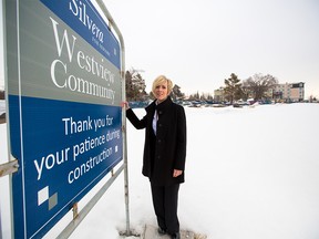 FILE PHOTO: Silvera for Seniors CEO Arlene Adamson stands in front of the land in Glamorgan the organization hopes will soon be the site of a new seniors housing development. Adamson was photographed on Thursday March 22, 2018.