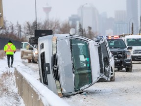 Calgary snowstorm crash