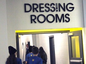 Dressing room for Hockey Canada story
