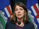 Premier Danielle Smith has doubled down on Alberta’s decision to pause new approvals of wind and solar projects.