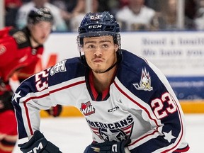 The Calgary Hitmen have acquired 20-year-old forward Tyson Greenway from the Tri-City Americans in exchange for a second-round pick in the 2026 WHL Prospects Draft. Tri-City Americans photo via the Calgary Hitmen