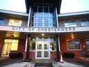 The entrance to the City of Chestermere building is shown on Thursday, November 2, 2023.