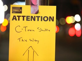 CTrain shuttle sign