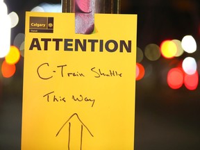 CTrain shuttle sign