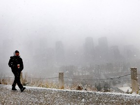 Snowy Calgary in November 2023