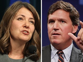 Danielle Smith and Tucker Carlson