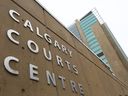 The exterior of the Calgary Courts Centre.