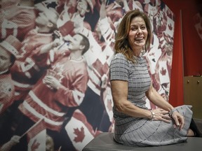 Cheryl Bernard, president and CEO of Canada's Sports Hall of Fame, has directed the hall through a seismic shift from bricks and mortar into a hybrid with an emphasis on digital storytelling. Bernard poses for a photo in Calgary, Thursday, Dec. 7, 2023.THE CANADIAN PRESS/Jeff McIntosh