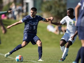 Mount Royal University Cougars mens soccer captain Caden Rogozinski has been re-drafted by the Cavalry after showing improvement last season. Credit: Adrian Shellard