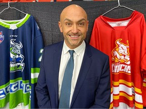 AJHL commissioner Ryan Bartoshyk poses in Calgary