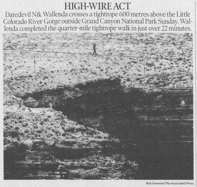 Tragedy befalls the high-wire Wallenda family: Today in history