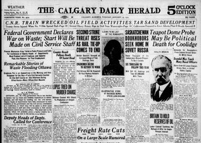 Jan. 29, 1924 newspaper front page