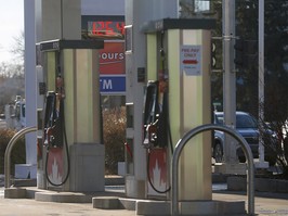 Gas prices in Calgary on Jan. 1, 2024