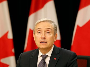 Minister of Innovation, Science and Industry François-Philippe Champagne during a press conference in Ottawa on Oct. 5, 2023.