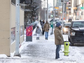 Calgary pedestrians in cold (but not extreme cold) weather