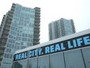 Condominium highrises are shown in East Village near downtown Calgary on Wednesday, Jan. 3.