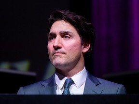 FILE: Prime Minister Justin Trudeau delivers remarks during the annual Equal Voice gala in Ottawa, on Tuesday, Nov. 28, 2023.