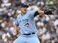 Erik Swanson of the Toronto Blue Jays throws a pitch against the Minnesota Twins last year.