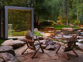 backyard-landscaping-includes-sauna