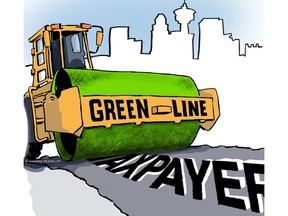 green line editorial cartoon
