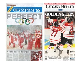 two Olympic front pages