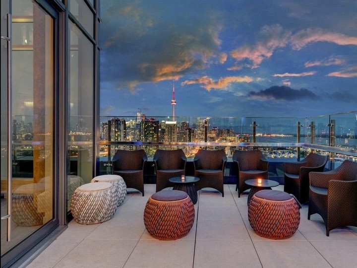  You’re not going to find a view like this of Toronto’s iconic skyline at any downtown hotel. Hotel X opened on the Exhibition Grounds this year, embracing the ‘urban resort’ concept. CREDIT: Hotel Library Collection [PNG Merlin Archive]