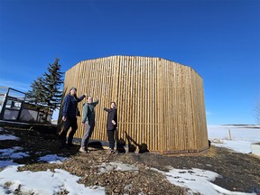 Alberta Institute for Wildlife Conservation's new enclosure for birds
