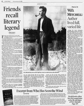 W.O. Mitchell article
